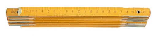 Metr skládací 1 m dřevěný žlutý