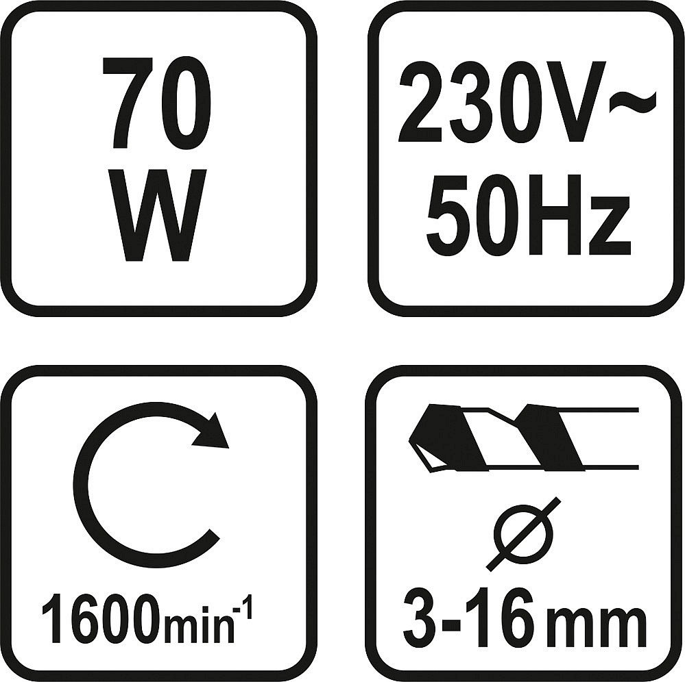 Ostřič vrtáků 3-16 mm 230V 70W (1600 ot./min) – Obrázok 5