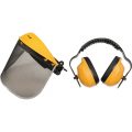 Helma s odnímatelným štítem + chrániče sluchu